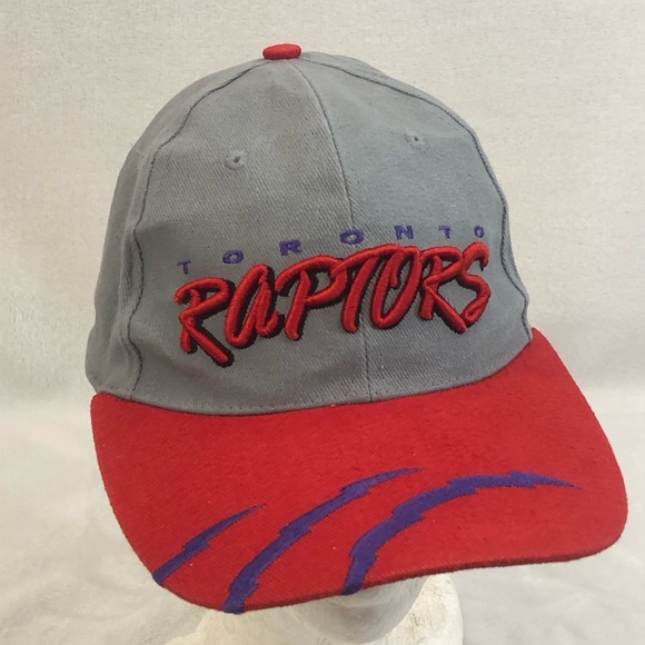 Vintage NBA Toronto Raptors Basketball The Home Game Gray Red Strap Back Hat Cap - Picture 1 of 14